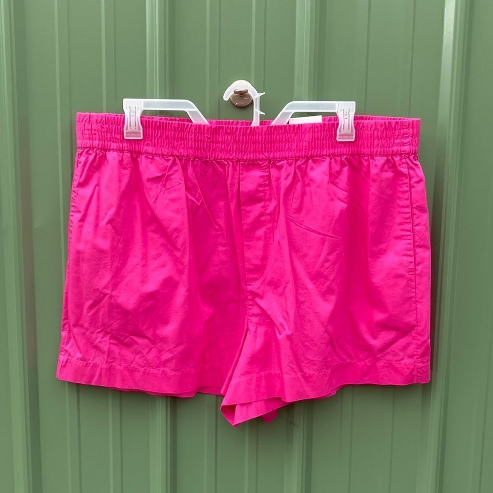 Women's High Rise Pink Cotton Pull On Boxer Shorts Size XXL